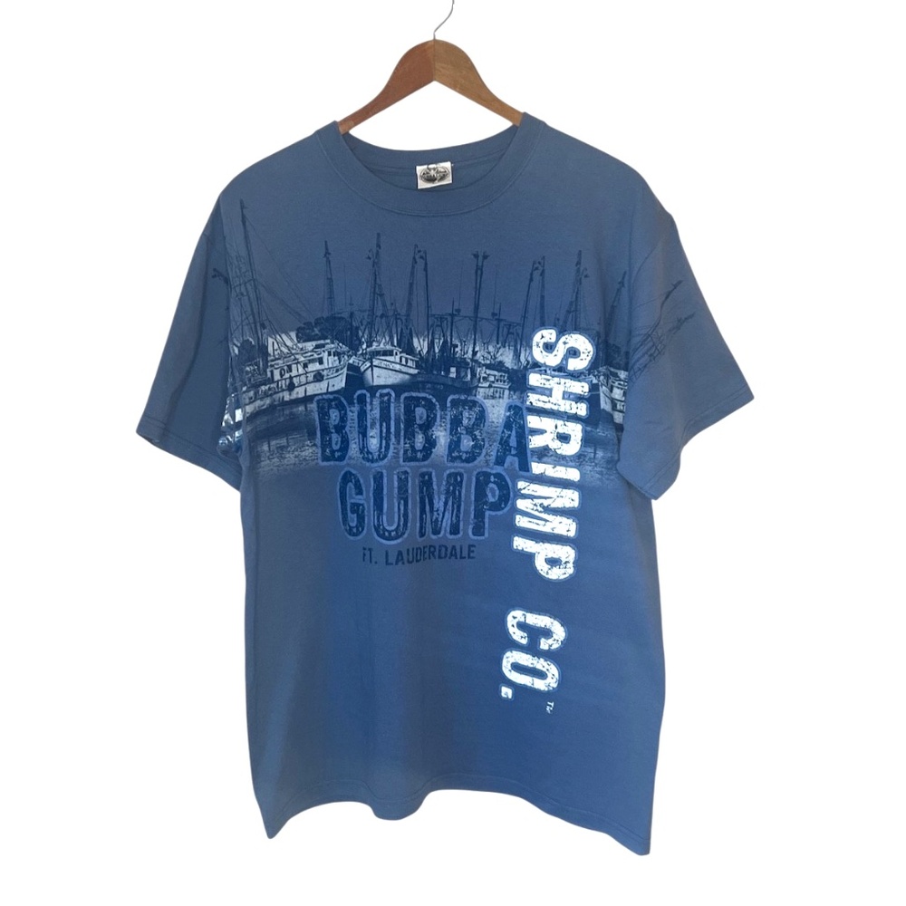 Bubba Gump Shrimp Co. Ft. Lauderdale Fishing Boat Blue T Shirt